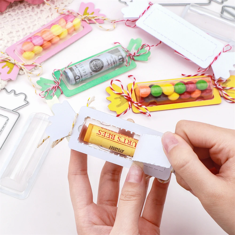 Plastic Dome Clear - 20 ピース/パックプラスチッククリア長方形 3D ドームとタグキャンディダイ自己粘着リップクリームポーチマネーホルダー DIY クラフトギフトカード