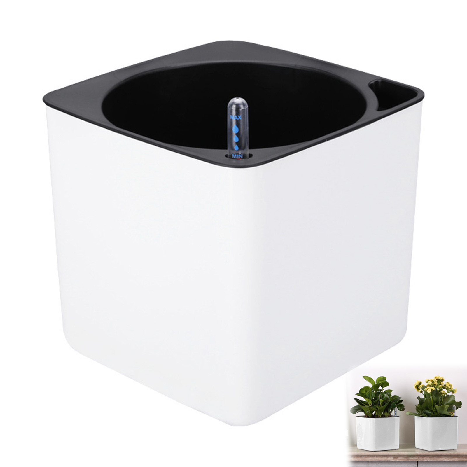 Self Watering Insert - 自動自己散水花植物ポット園芸フラワーポットリビングルームの装飾プラスチックプランター家庭菜園プランターデスクトップ