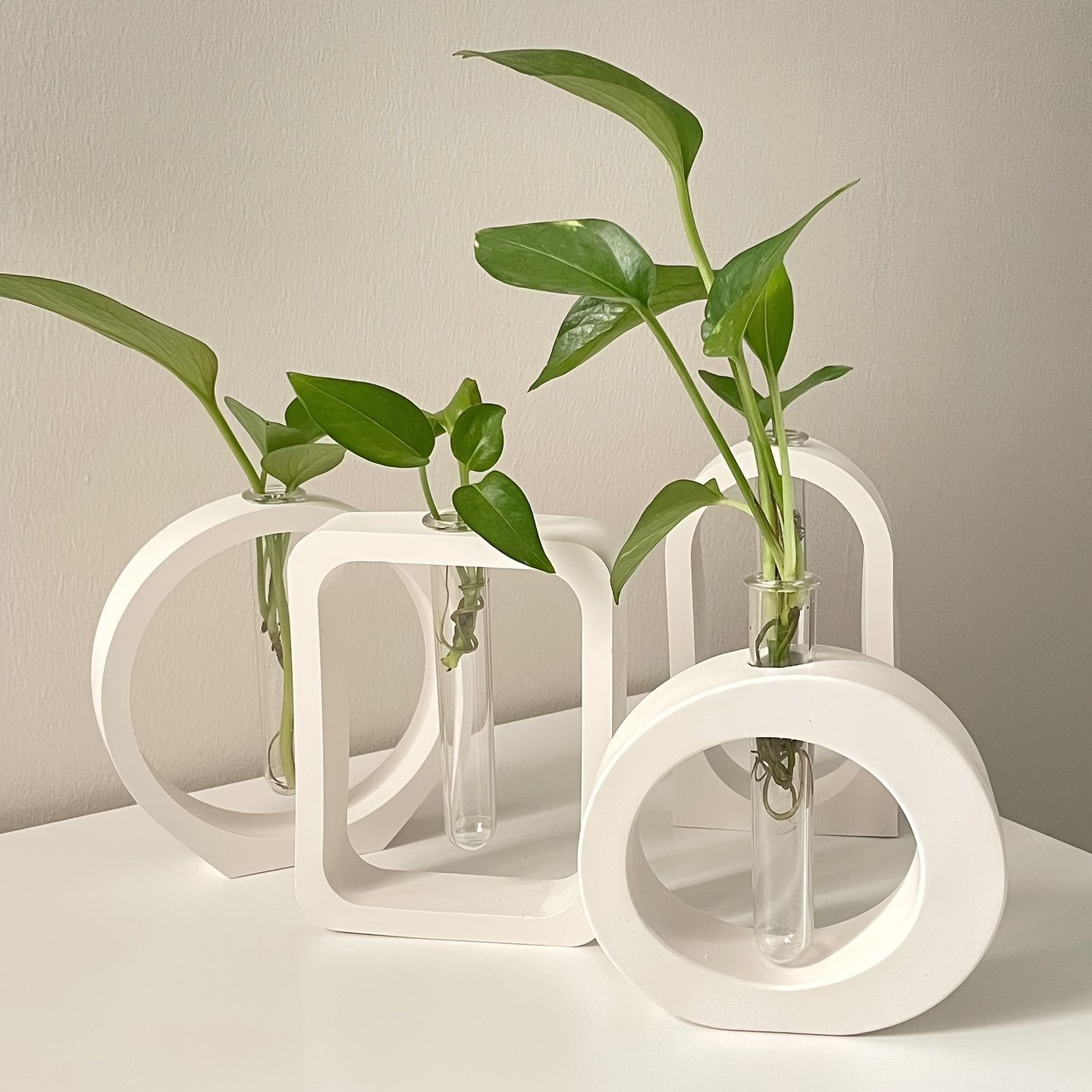 Propagation Station Vase - 4 個花瓶シリコーン型クリスタルエポキシ樹脂水耕植物容器花瓶シリコーン型花飼育ステーション金型