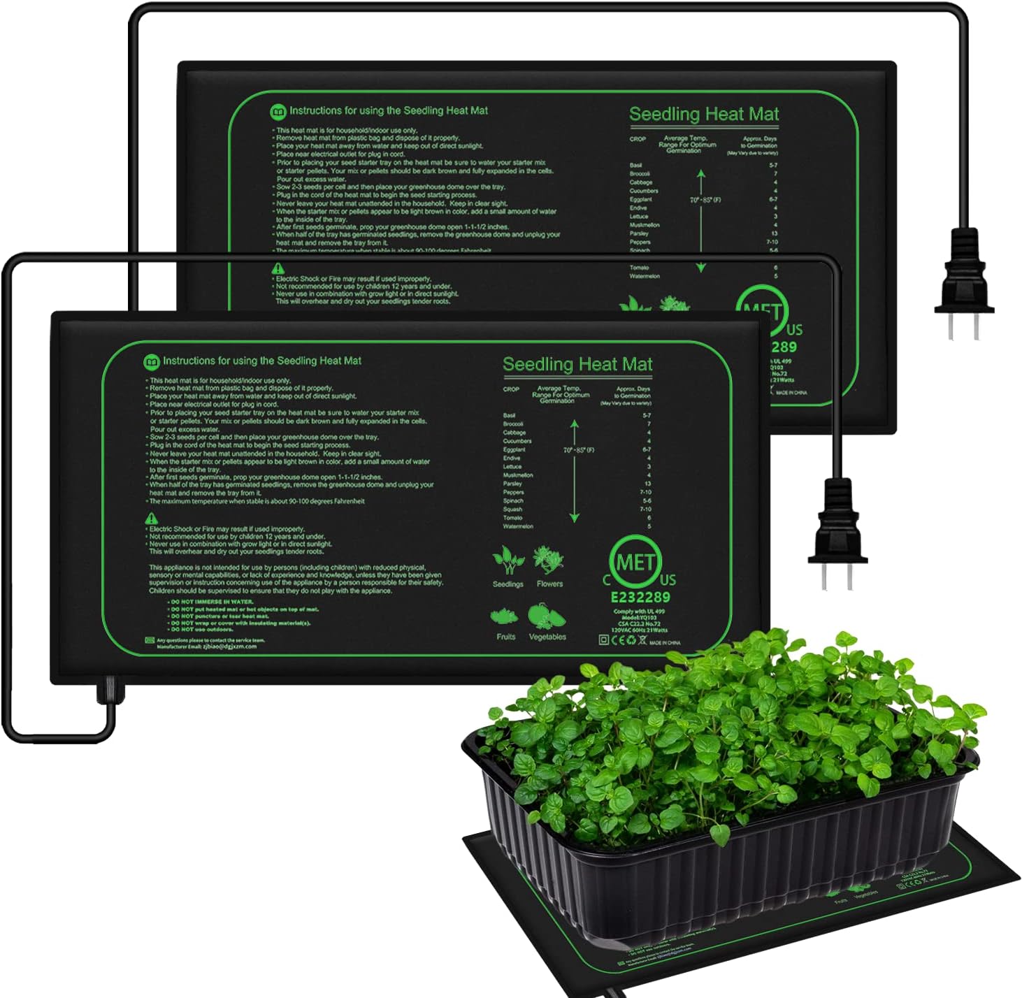 Heat Mat Seedling - 10/25/50 センチメートル苗ヒートマット屋内植物発芽防水加熱パッド繁殖クローンスターターマット EU/米国/英国プラグ