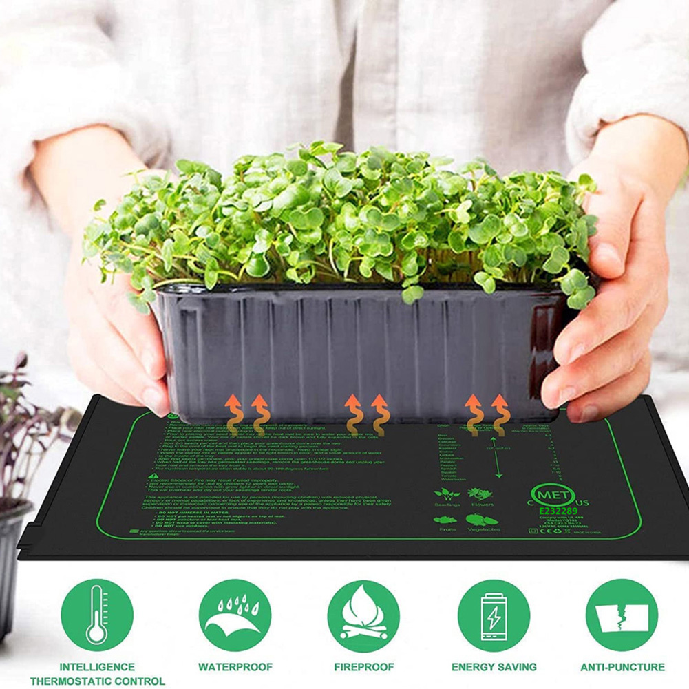Heat Mat Seedling - 屋内植物用ハイドロポニック加熱マット、苗ヒートマット、防水ウォームパッド、発芽防食、7w