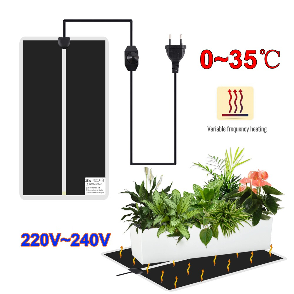 Heat Mat Seedling - 5～28W苗床ヒートマット、防寒、220V～240V、発芽促進、保温パッド、温度調節機能付き、植物種子用