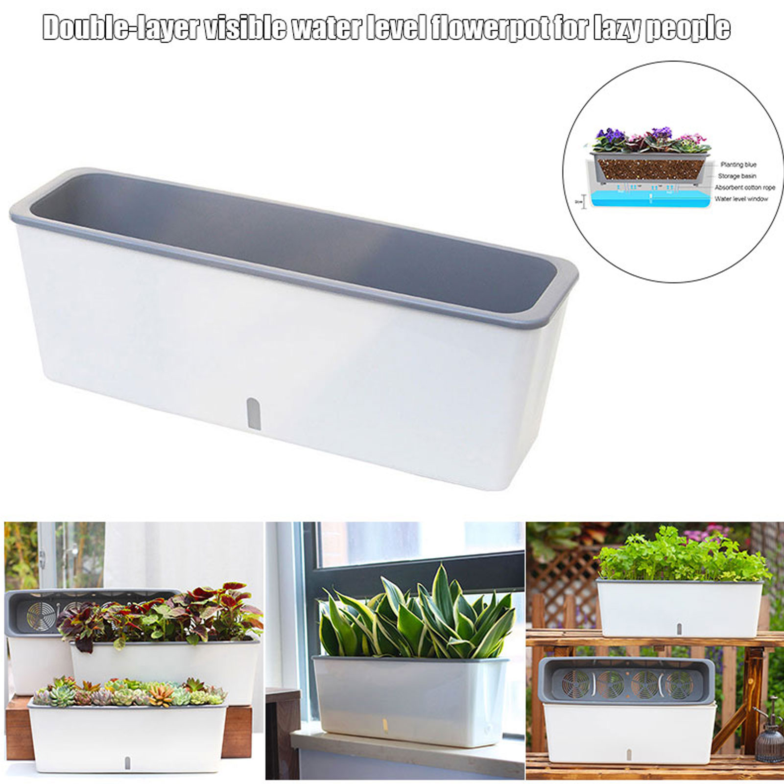 自動給水プランターポット 便利な水位インジケーター付き 友人 - Self Watering Insert のレビューと価格