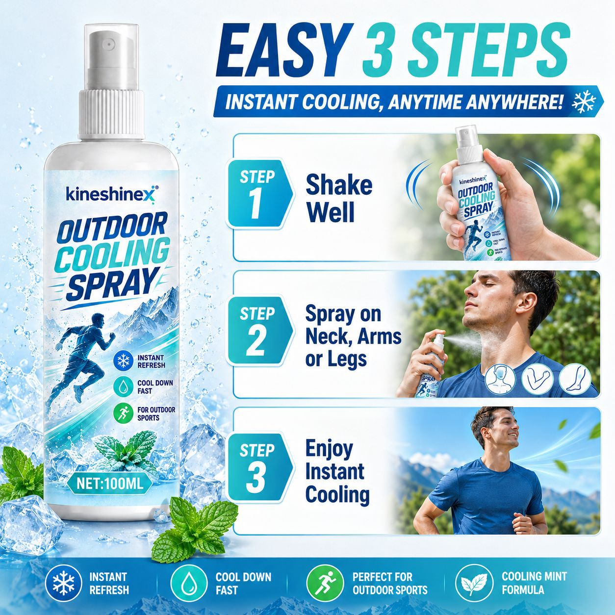 屋外用冷却スプレー 100ml – ランニング、サイクリング - Misting Bottle Fine のレビューと価格