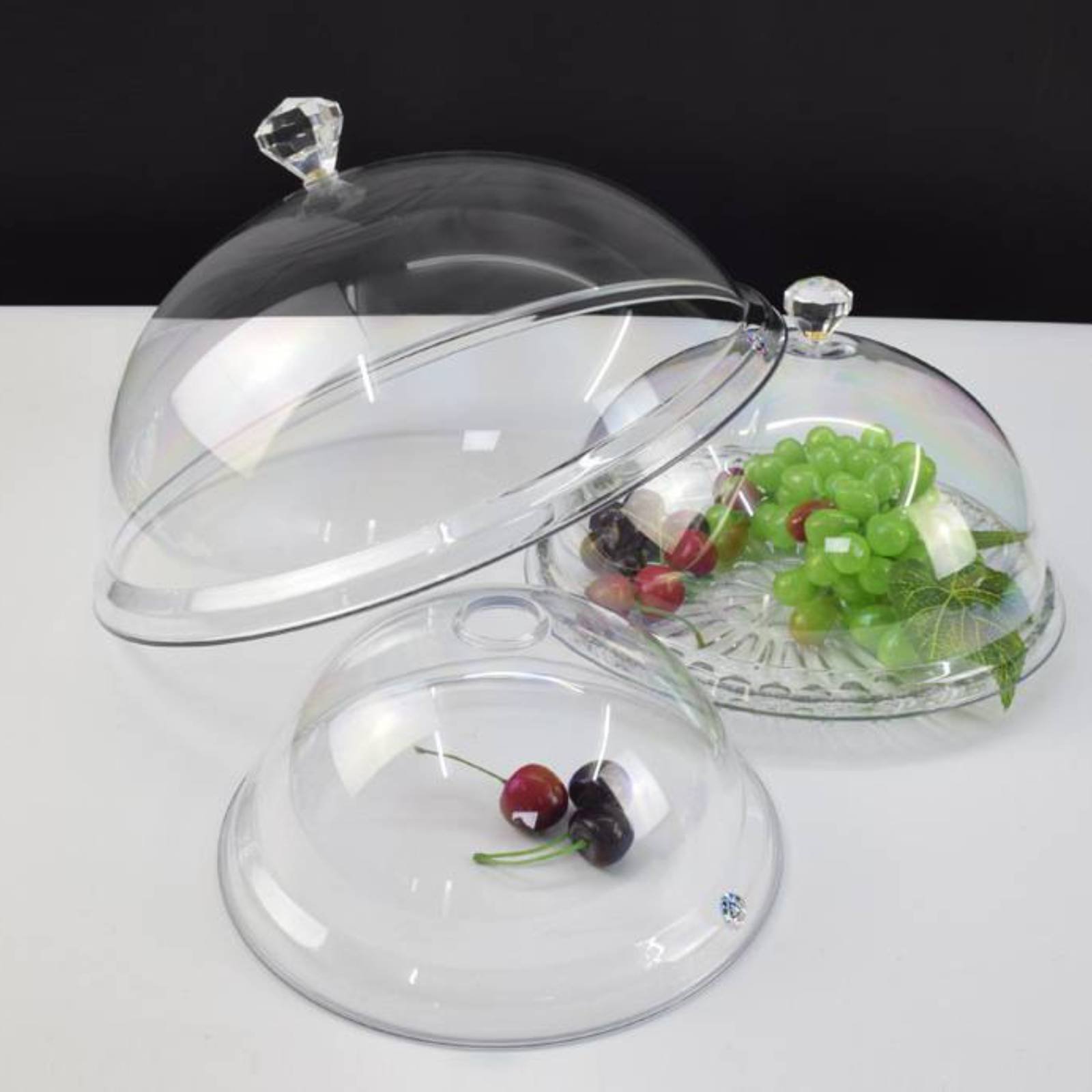 食品保護用防塵クリアケーキドーム蓋、丸型ペストリーディスプレ - Plastic Dome Clear のレビューと価格
