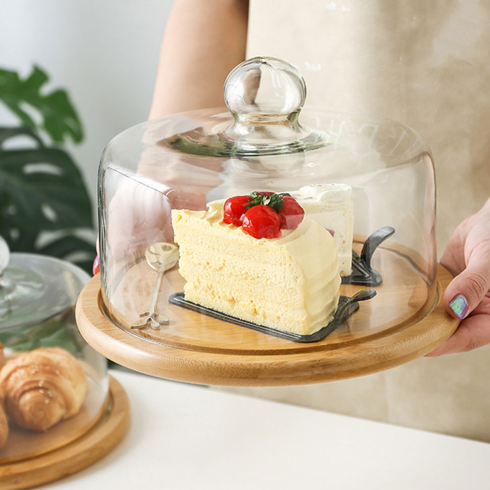 21cmクリアガラス製ケーキドームカバー、デザートディスプレ - Plastic Dome Clear のレビューと価格