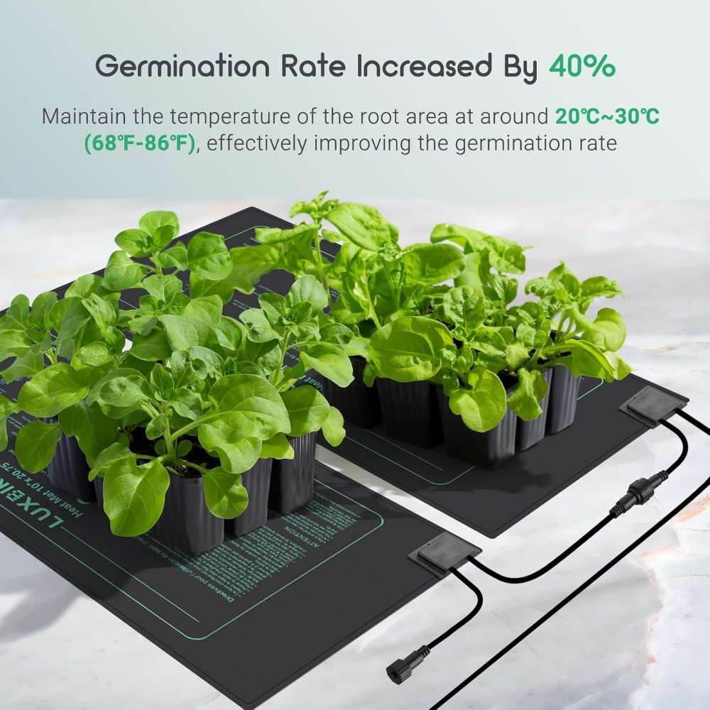 4パック苗用ヒートマット デジタルサーモスタットコントローラ - Heat Mat Seedling のレビューと価格