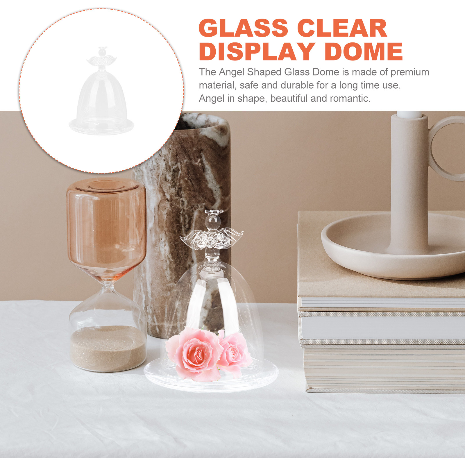 エンジェルクリアディスプレイドーム プリザーブドフラワー用  - Plastic Dome Clear のレビューと価格