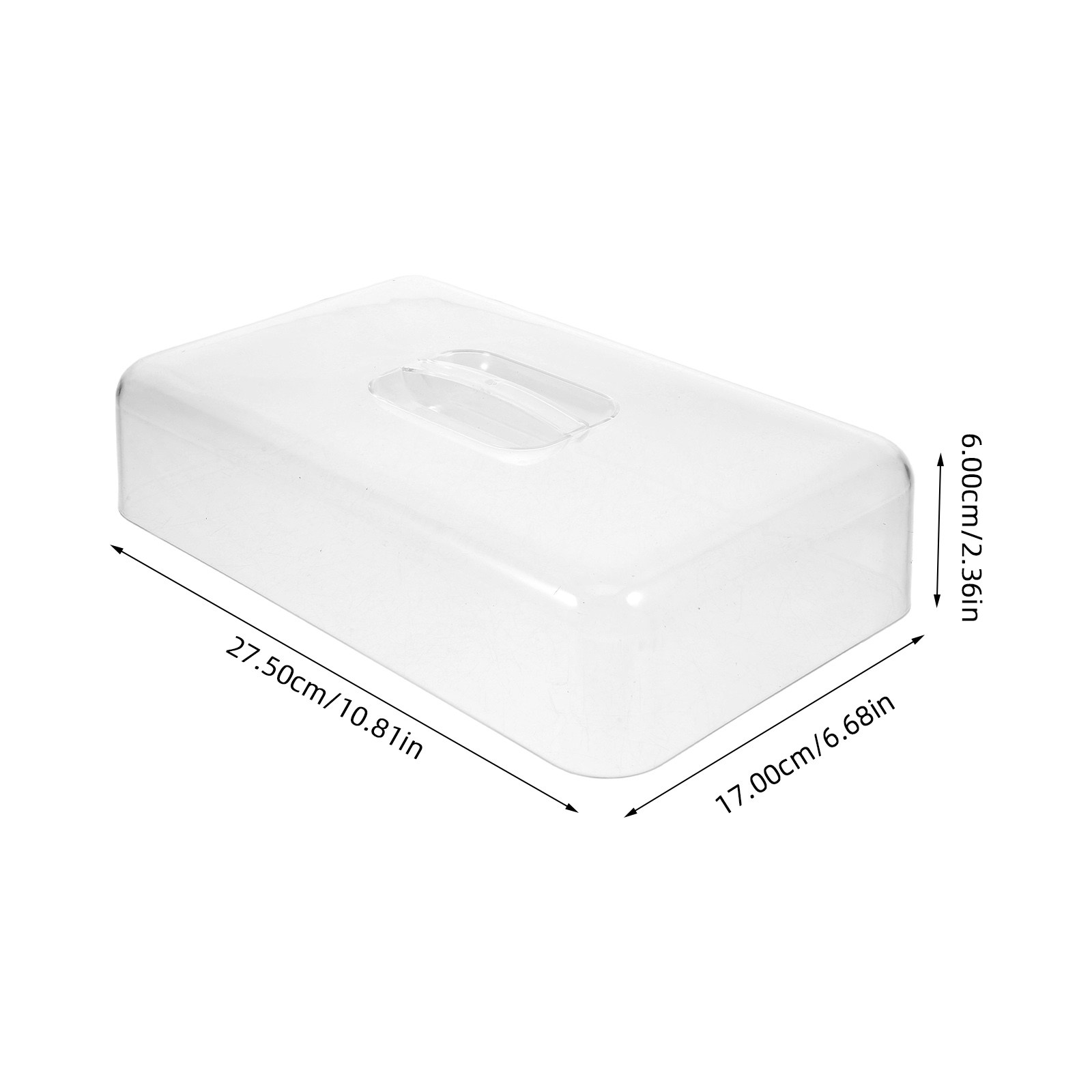 2個入り 透明アクリル製 長方形ケーキドーム 10.82イン - Plastic Dome Clear のレビューと価格