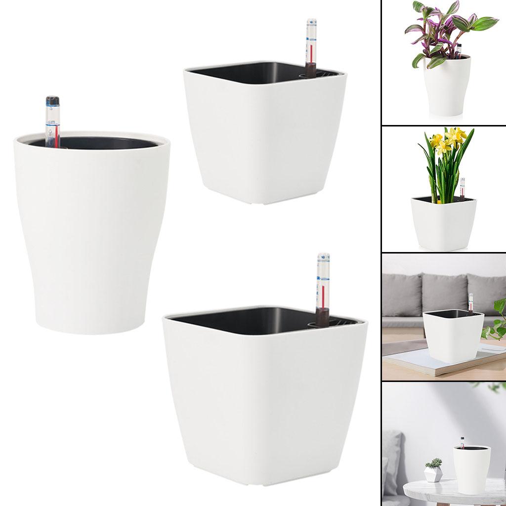 自動給水式植木鉢、白いプラスチック製、庭のハーブ用 - Self Watering Insert のレビューと価格