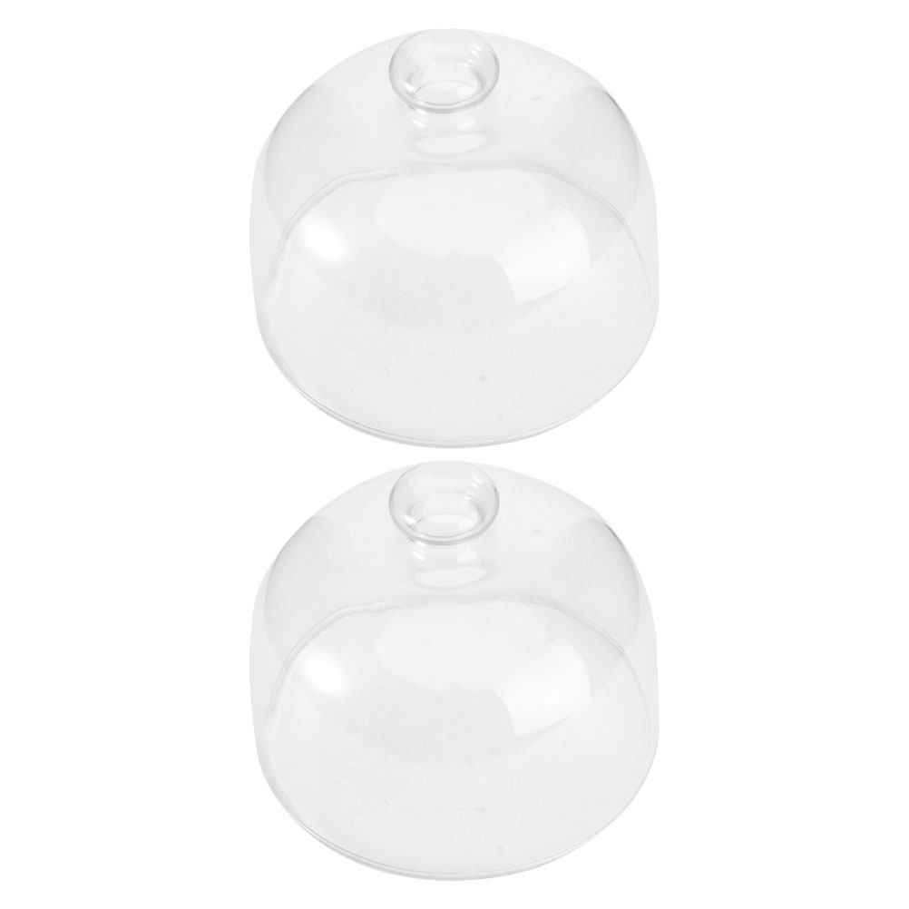 2個入り透明ガラス製ケーキドームカバー、食品防塵・防湿クリア - Plastic Dome Clear のレビューと価格