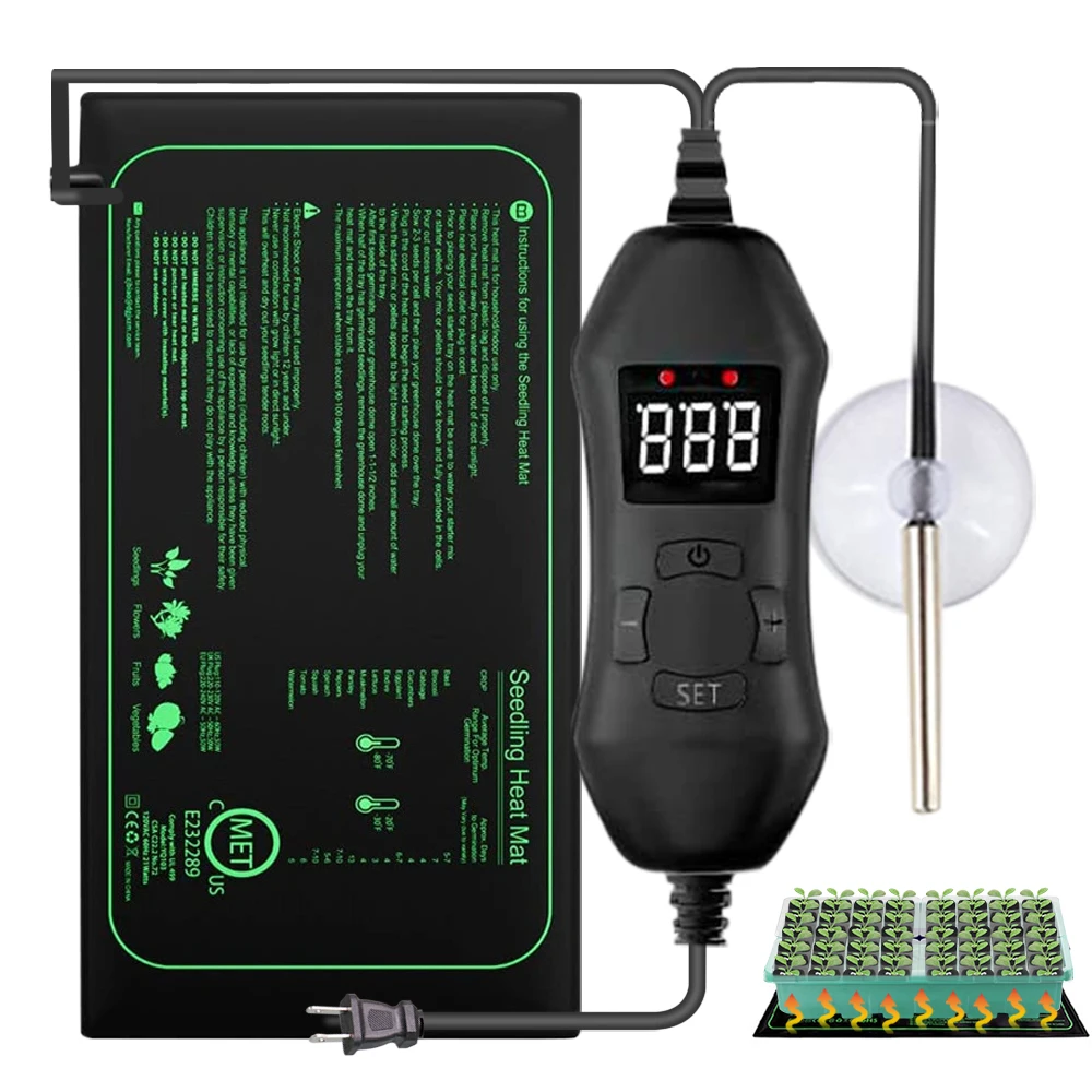 50 ワット EU-US/英国/AU 調節可能なサーモスタッ - Heat Mat Seedling のレビューと価格